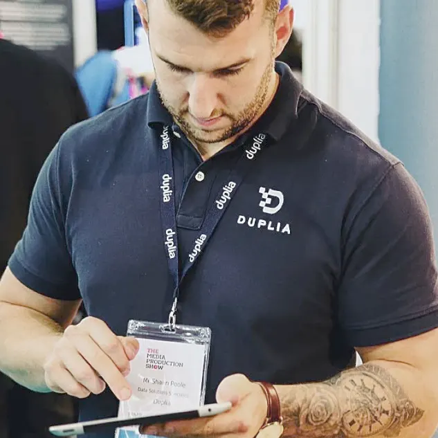 A Duplia data solutions specialist at The Media Production Show